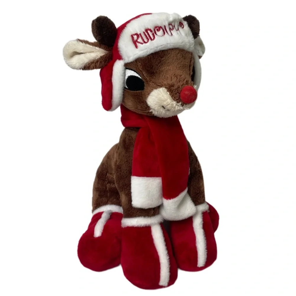 Rudolph The Red Nose Reindeer Stuffed Animal Holiday Christmas Plush Toy